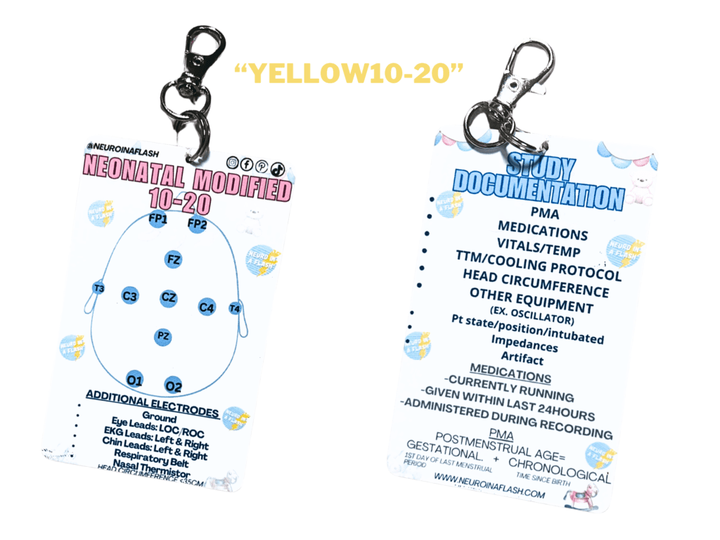 Eeg Math Reference Card EEG Reference Badge Card | Key-chain - Neuro In A Flash